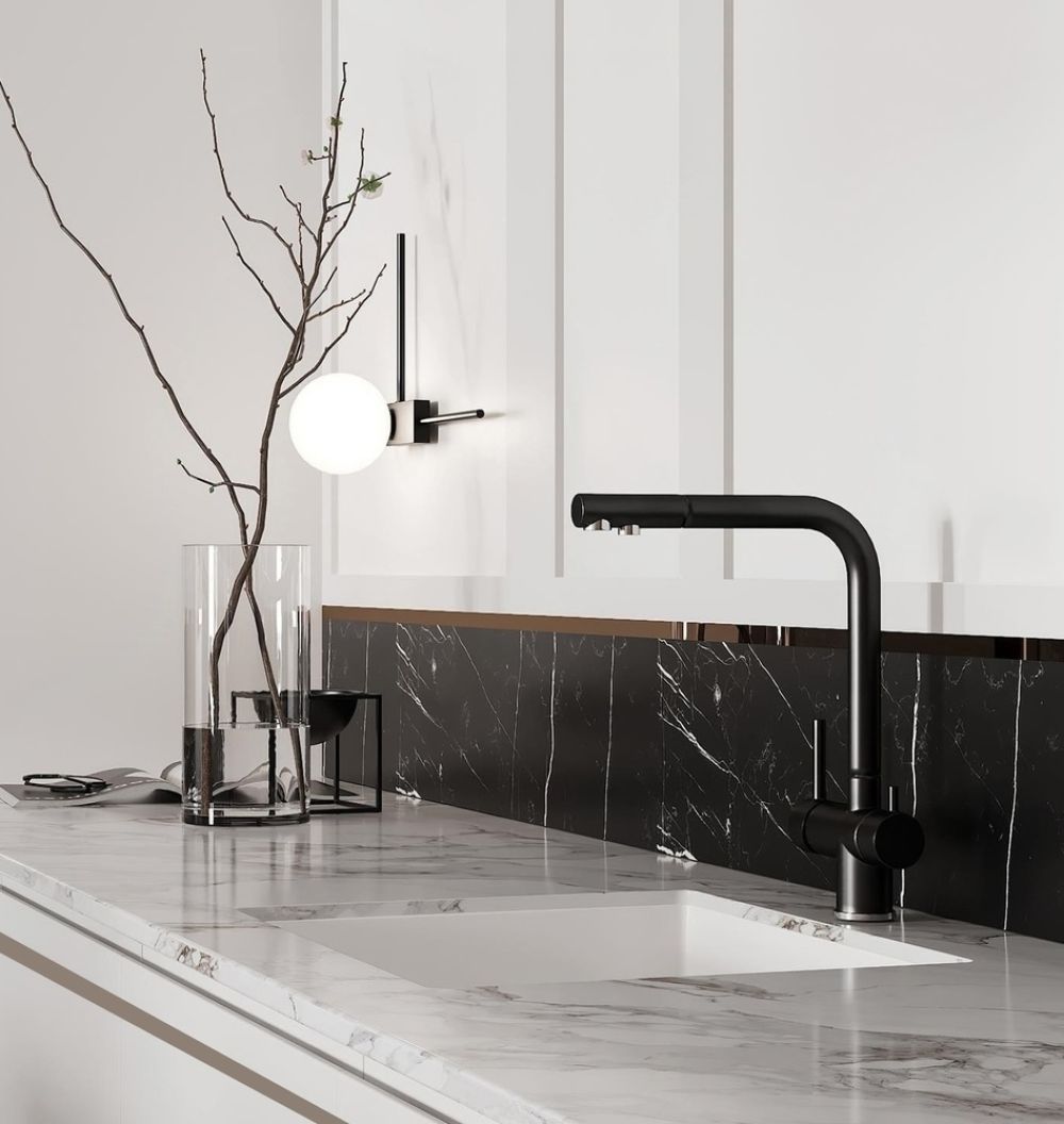 Natural stone, such as marble, granite, or slate, adds a touch of luxury and durability to kitchen and bathroom spaces. These materials bring texture and a sense of permanence to your decor, creating a sophisticated and timeless aesthetic.