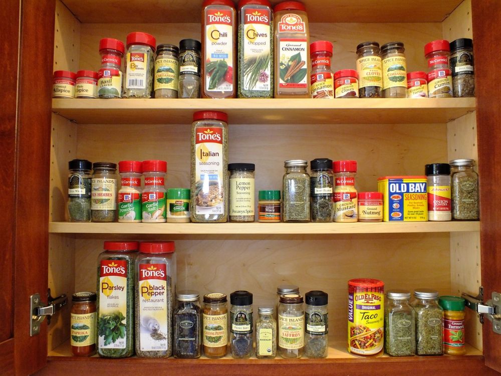 Perfectly organized cabinet.