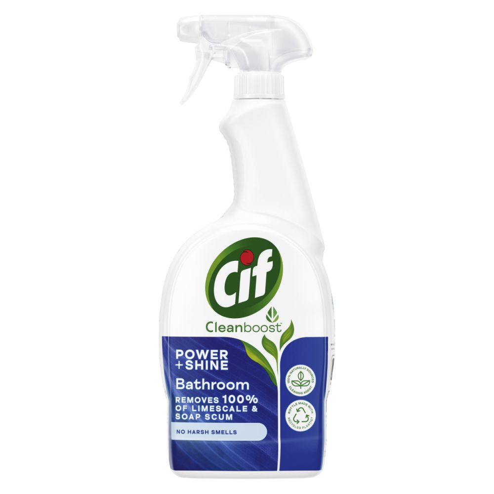 CIF Spray Power & Shine is appreciated for its effectiveness in tackling stubborn bathroom grime and keeping surfaces gleaming.