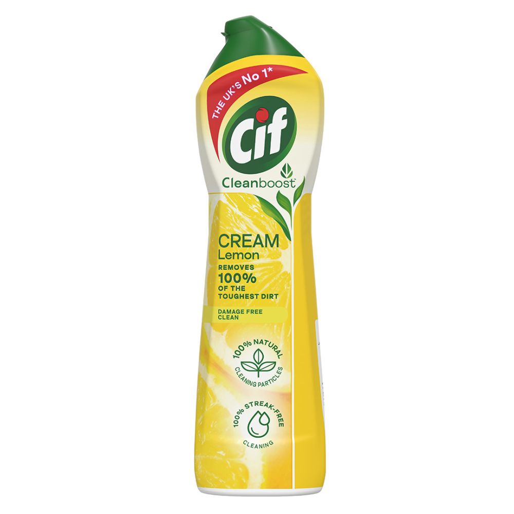 Cif is widely used for its strong cleaning capabilities, particularly in cutting through grease and leaving surfaces sparkling clean.