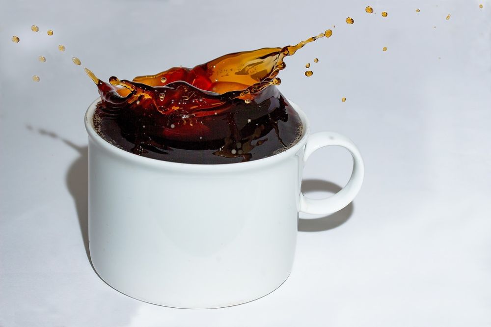 Coffee spill stains can be hard to remove.