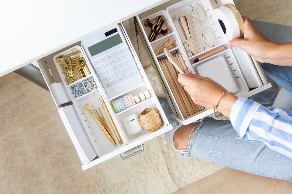 Organize miscellaneous items by subcategories to maintain a clutter-free home.