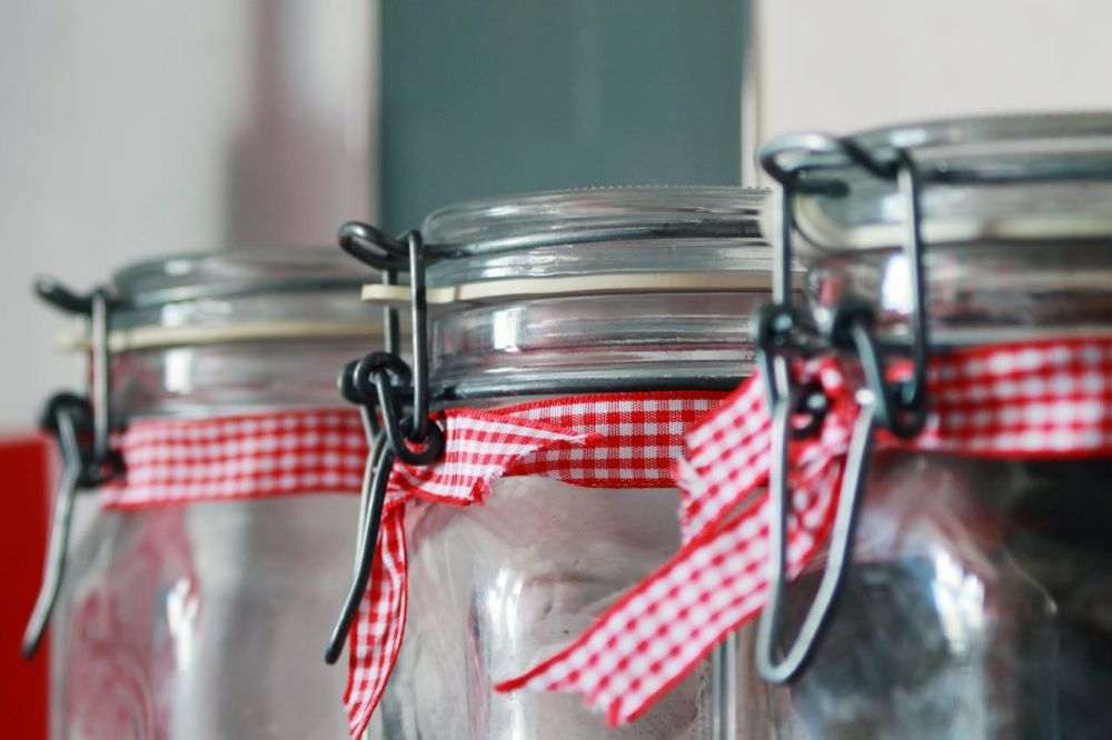 You can use mason jars to store your natural cleaning supplies.