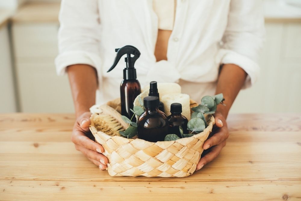 Sustainable cleaning products can be purchased or easily made at home using natural, eco-friendly ingredients.