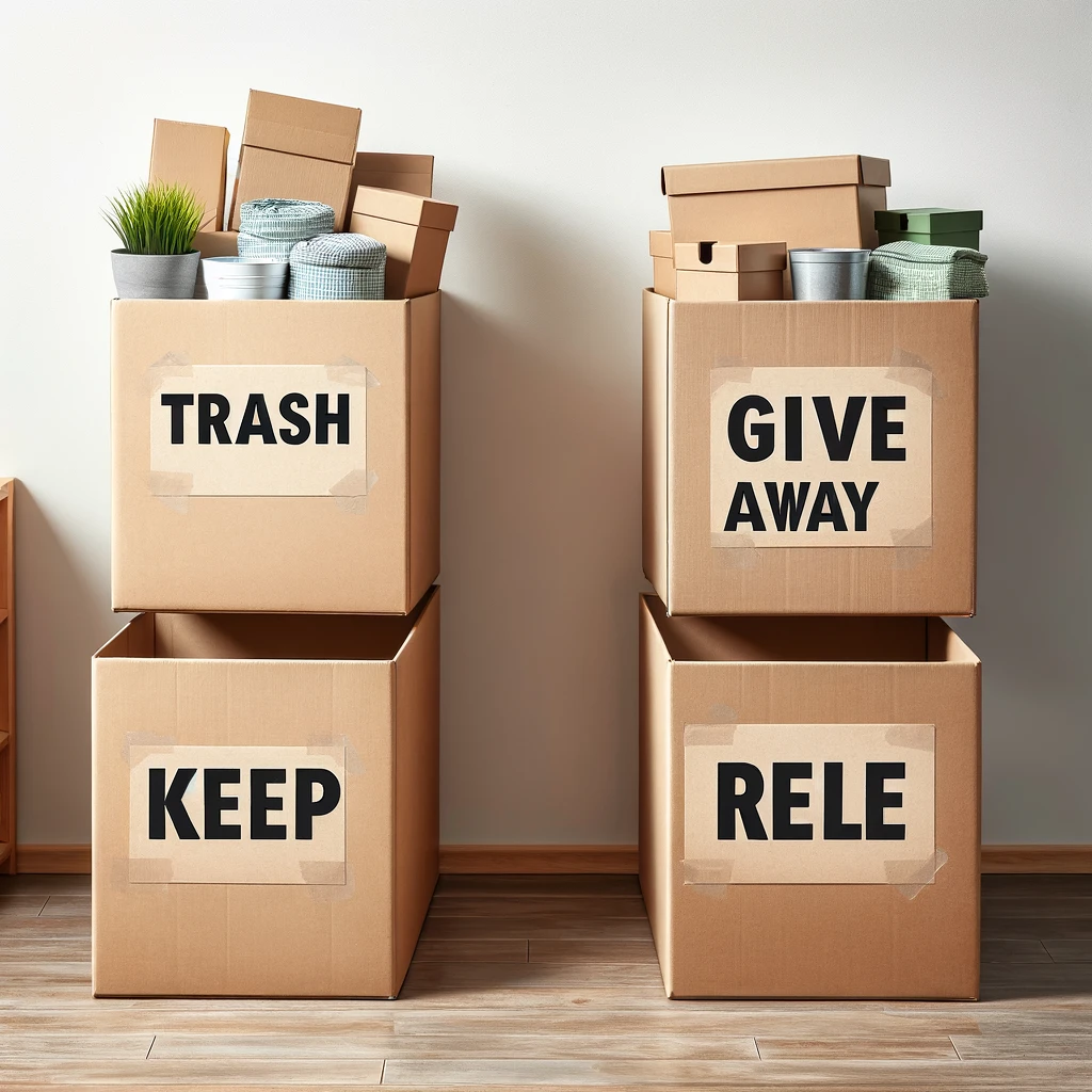 Strategic Decluttering: The Four-Box Method in Action