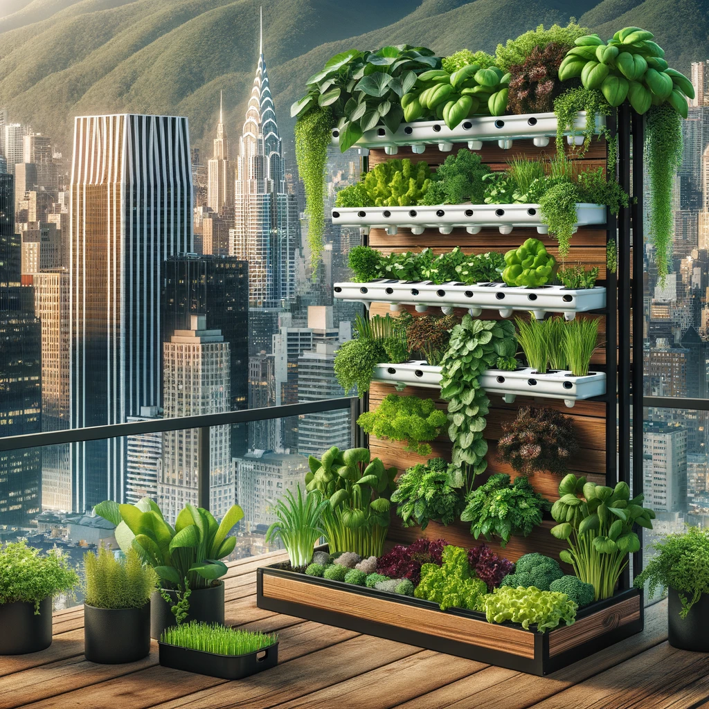 Vertical and hydroponic gardens flourish in the heart of the city, redefining urban spaces with greenery