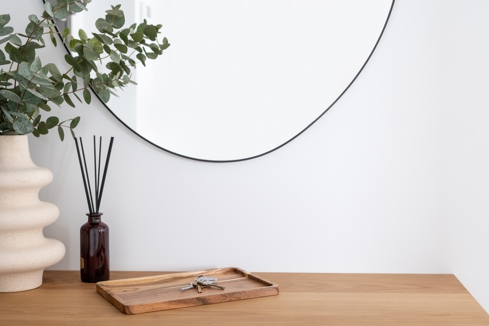 Welcoming Minimalism. Simplify your entry to reflect peace from the moment you step in.